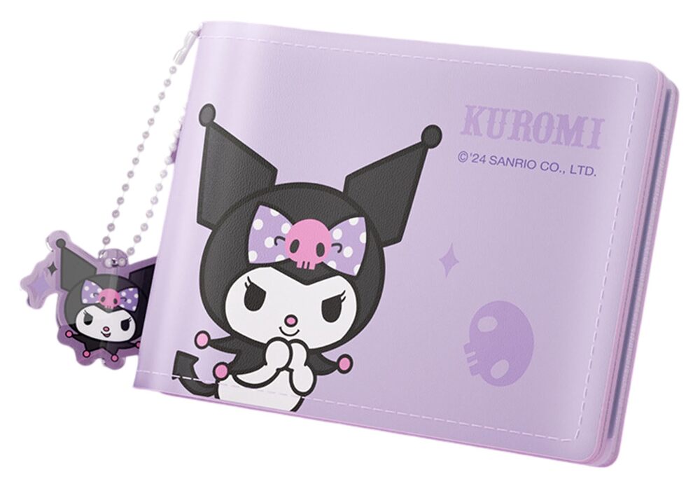 2829 Kuromi Card Holder Case Pocket Wallet Organizer with Charm Pendant - 6